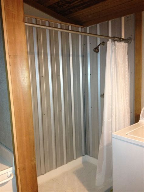 metal roofing for shower walls